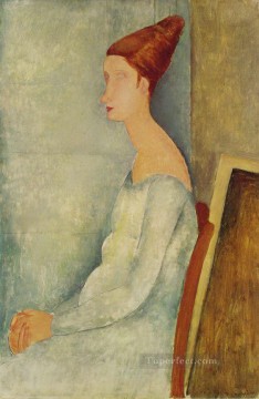  1918 Works - portrait of jeanne hebuterne 1918 2 Amedeo Modigliani